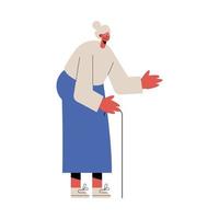 old woman character vector