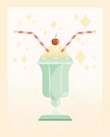 sweet milkshake product vector