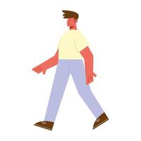 young man walking vector