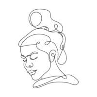 woman face abstract style vector