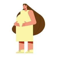 woman pregnancy standing vector