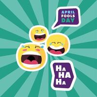 emojis fools day vector