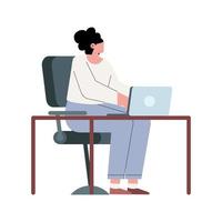 elegant businesswoman working vector