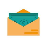 Bills in envelope vector design