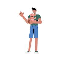 Father with baby vector design