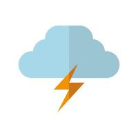 cloud with thunder icon vector design