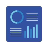 infographic bars chart and pie chart in frame vector design