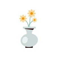 flowers in vase vector design