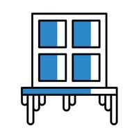 winter window icon vector design