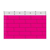 Pink bricks wall vector design