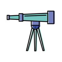 icono de telescopio diseño vectorial aislado vector