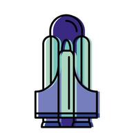 Space rocket in base vector design