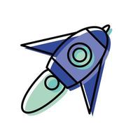 Space rocket icon vector design