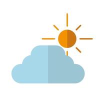 sun and cloud vector design