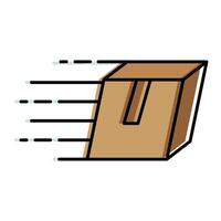 diseño de vector de icono de caja de entrega