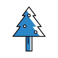 merry christmas pine tree vector design