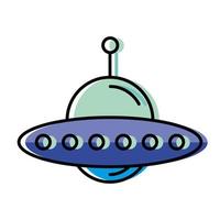 Space ufo icon vector design