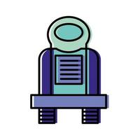 Space robot icon vector design