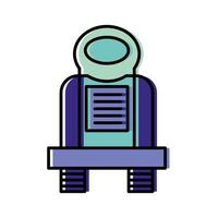 Space robot icon vector design