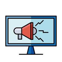 megaphone in computer vector design