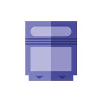 purple videogame console diskette vector design