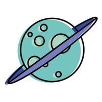 planeta espacial con diseño de vector de puntos