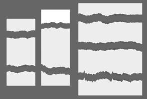 rayas horizontales en blanco rasgadas blancas vector