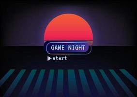 text game night Game zone game icon background vector