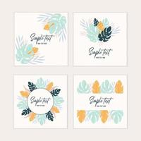 tropical card templates vector