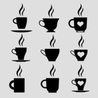 Collection of different forms of cups vector