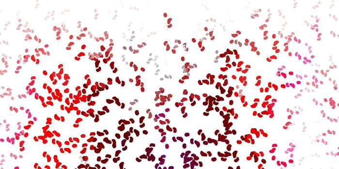 textura de vector rosa claro, rojo con formas de memphis.