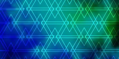 Light Blue, Green vector pattern with polygonal style. Illustration with set of colorful triangles. Template for wallpapers.