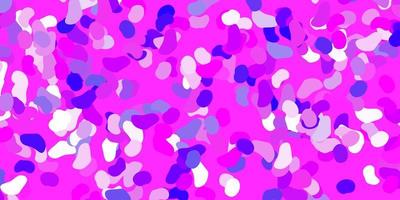 Light purple, pink vector texture with memphis shapes.