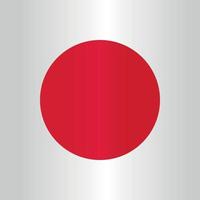 round dot red asian japanese sakura flag flat vector with gradient color