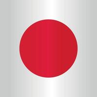 round dot red asian japanese sakura flag flat vector with gradient color