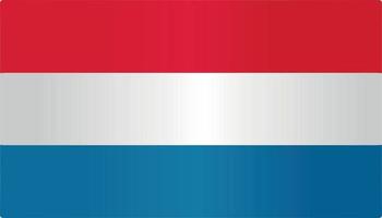 Países Bajos Holanda símbolo de la bandera vector plano con color degradado