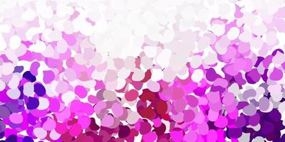 Light purple, pink vector texture with memphis shapes.