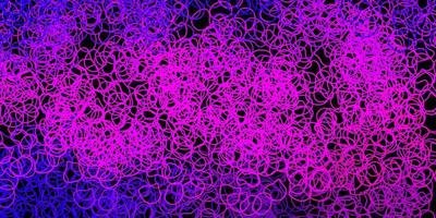 Dark purple, pink vector texture with memphis shapes.
