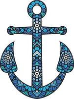 Mandala Anchor Color vector