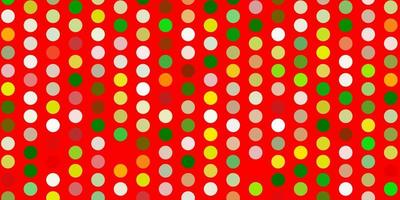 Light green, red vector pattern with spheres.