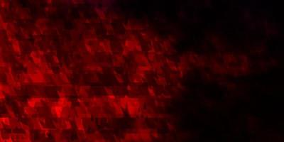 Dark Red vector background with lines, triangles.