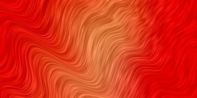 Telón de fondo de vector rojo claro con curvas. Ilustración de degradado abstracto con líneas torcidas. plantilla para su diseño de interfaz de usuario.