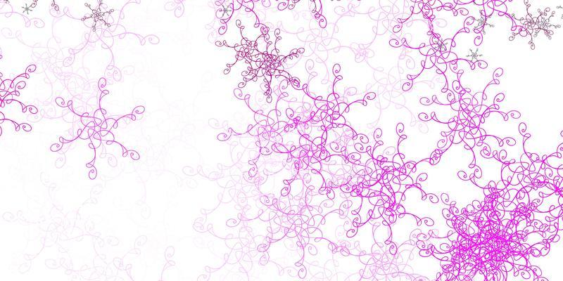 Light Pink vector background with bent lines.