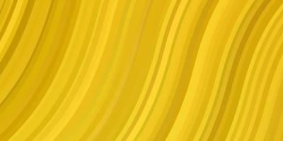 Light Yellow vector template with wry lines. Brand new colorful illustration with bent lines. Template for cellphones.