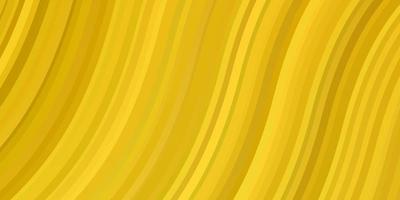 Light Yellow vector template with wry lines. Brand new colorful illustration with bent lines. Template for cellphones.