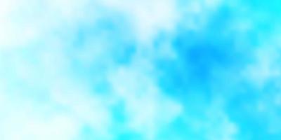 Light BLUE vector pattern with clouds. Illustration in abstract style with gradient clouds. Template for websites.