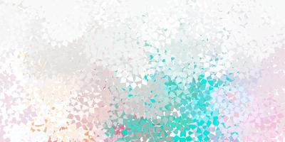 Light blue vector template with crystals, triangles.