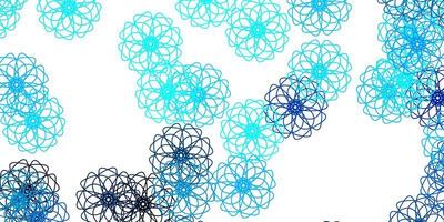 telón de fondo natural vector azul claro con flores.