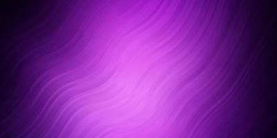 Dark Purple vector background with curves. Bright sample with colorful bent lines, shapes. Smart design for your promotions.