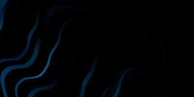 Dark BLUE vector layout with wry lines. Illustration in abstract style with gradient curved. Pattern for commercials, ads.
